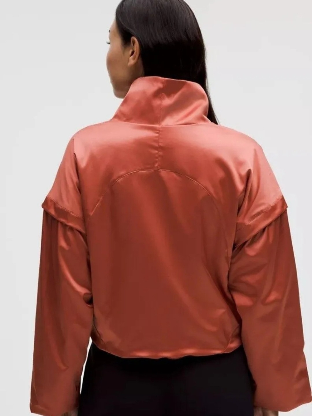 NWT Lululemon Lunar New Year Satin Balloon-Sleeve Jacket Terra Orange Size 4 - Picture 3 of 4